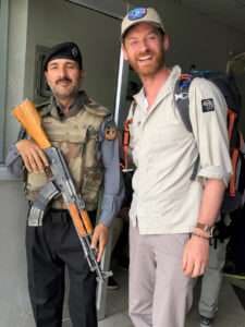 Jake with one of Skardu's police men